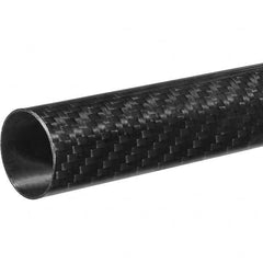 USA Sealing - 3/4" ID x 7/8" OD, 12" Long, Black Carbon Fiber (Twill Weave) Round Tube - USA Tool & Supply