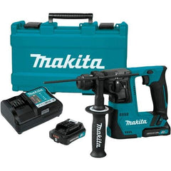 Makita - 12 Volt 9/16" Keyless Chuck Cordless Hammer Drill - 0 to 4,900 BPM, 0 to 850 RPM, Reversible - USA Tool & Supply