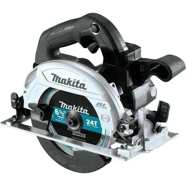 Makita - 18 Volt, 6-1/2" Blade, Cordless Circular Saw - 5,000 RPM, Lithium-Ion Batteries Not Included - USA Tool & Supply