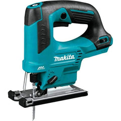 Makita - 12 Volt, 3,000 SPM, 7/8" Stroke Length, Lithium-Ion Cordless Jigsaw - 90° Cutting Angle, Series 12V MAX - USA Tool & Supply