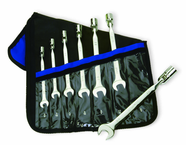 7 Pieces - Chrome - High Polished Flex Combination Wrench Set - 3/8 - 3/4" - USA Tool & Supply