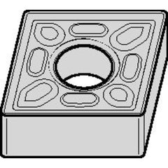 CNMG 431 Double-sided|G TN30M, 1/64″ Corner Radius, 3/16″ Thick, 1/2″ Inscribed Circle, Uncoated, Turning Indexable Insert - USA Tool & Supply