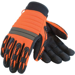 ‎120-4700/XXL All Purp Work Gloves - Miner's Miracle - Black Synthetic Leather w/PVC Grip - HV Orange Back