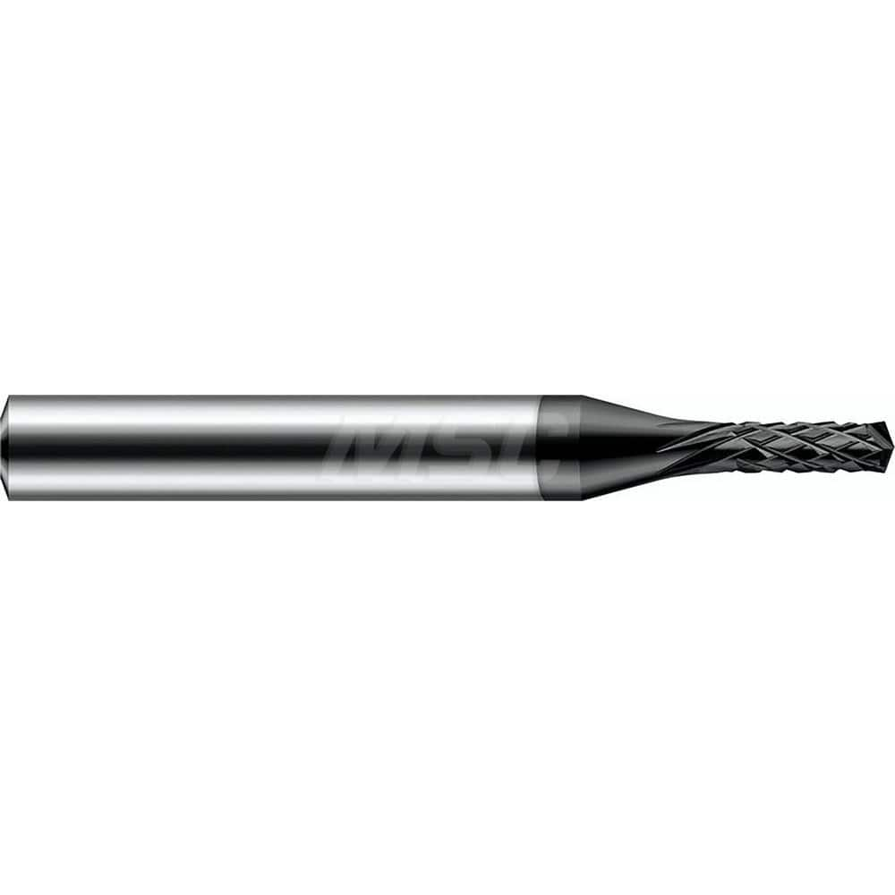 Harvey Tool - 3/32" Diam, 0.279" LOC, 1/8" Shank Diam, 7-Flute 140° Drill Point Diamond-Pattern Router Bit - Exact Industrial Supply