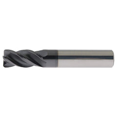 Corner Radius End Mill Head: 3/8″ Dia, 1/2″ LOC, 4 Flutes Solid Carbide, PowerLayer Coated, Series US007