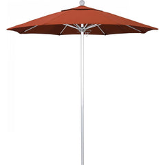 California Umbrella - Patio Umbrellas; Umbrella Diameter (Inch): 90 ; Height (Feet): 8.000 ; Fabric Color: Sunset ; Base Included: No ; Frame Material: Aluminum ; Frame Color: Silver - Exact Industrial Supply