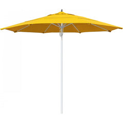 California Umbrella - Patio Umbrellas; Umbrella Diameter (Inch): 132 ; Height (Feet): 8.666 ; Fabric Color: Sunflower Yellow ; Base Included: No ; Frame Material: Aluminum ; Frame Color: Silver - Exact Industrial Supply