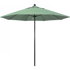 California Umbrella - Patio Umbrellas; Umbrella Diameter (Inch): 108 ; Height (Feet): 8.750 ; Fabric Color: Pacific Spa ; Base Included: No ; Frame Material: Fiberglass-reinforced Nylon ; Frame Color: Black - Exact Industrial Supply