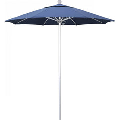 California Umbrella - Patio Umbrellas; Umbrella Diameter (Inch): 90 ; Height (Feet): 8.000 ; Fabric Color: Frost Blue ; Base Included: No ; Frame Material: Aluminum ; Frame Color: Silver - Exact Industrial Supply