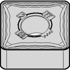 SNMG 432 Double-sided|G WP15CT, 1/32″ Corner Radius, 3/16″ Thick, 1/2″ Inscribed Circle, TiN, Square, Turning Indexable Insert - USA Tool & Supply