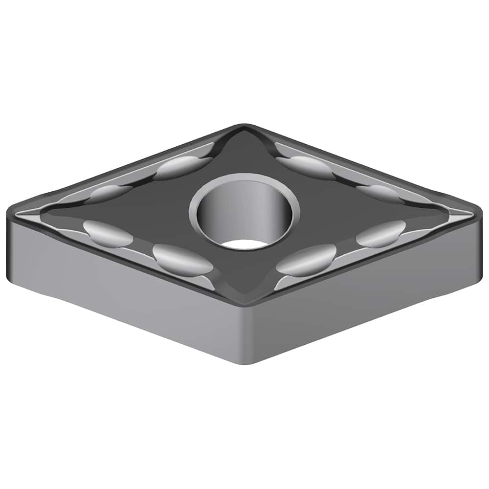 DNMG442EMU AC8025P Carbide Turning Insert Absotech Finish, 0.6102″ Long, 1/2″ Inscribed Circle, 0.0315″ Corner Radius, 1/4″ Thick, 55° Included Angle, Series AC8000P
