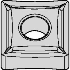 SNMP 433 Hi-Double Positive|P WS25PT, 3/64″ Corner Radius, 3/16″ Thick, 1/2″ Inscribed Circle, TiAlN, Square, Turning Indexable Insert - USA Tool & Supply