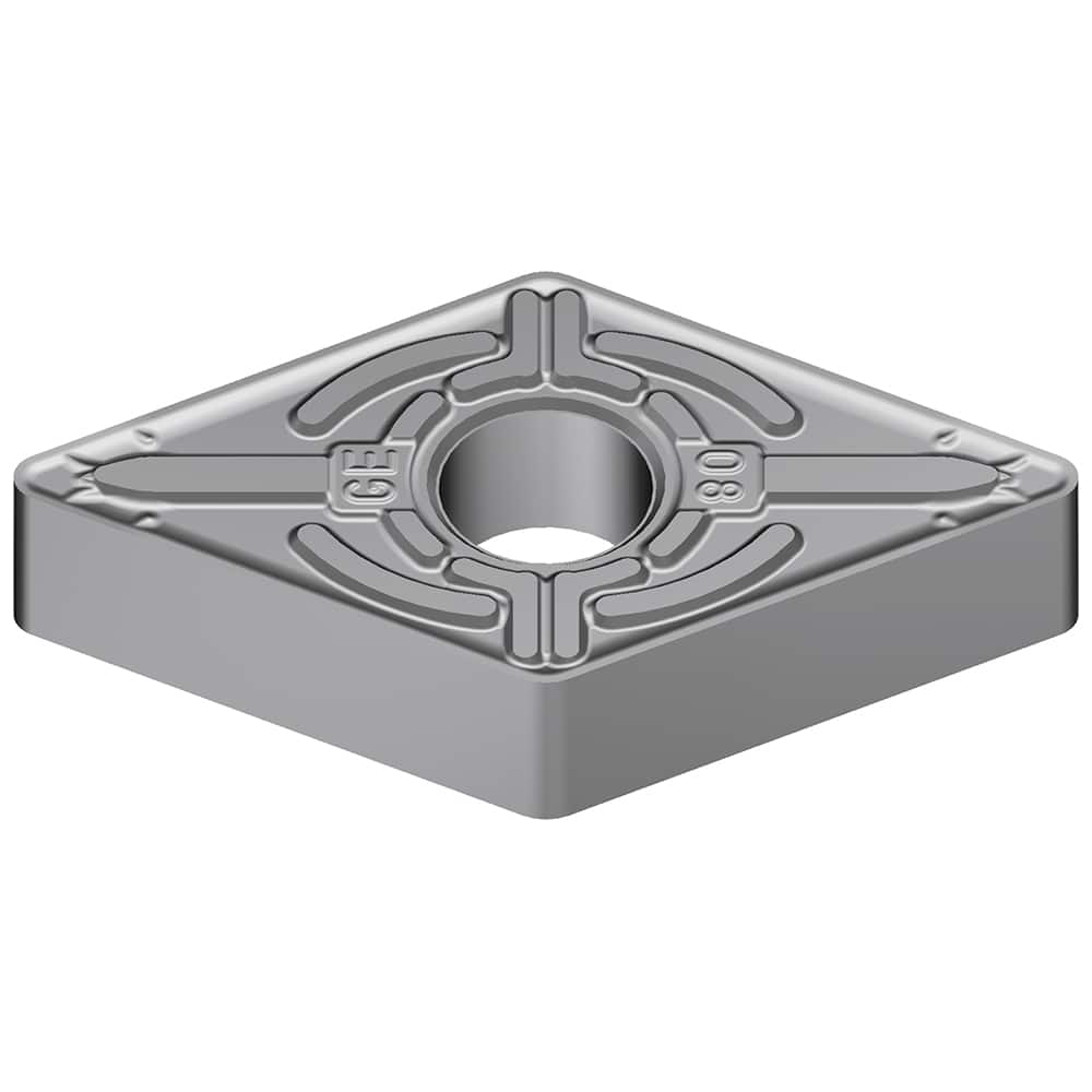 DNMG441EGE AC8015P Carbide Turning Insert Absotech Finish, 0.6102″ Long, 1/2″ Inscribed Circle, 0.0157″ Corner Radius, 1/4″ Thick, 55° Included Angle, Series AC8000P