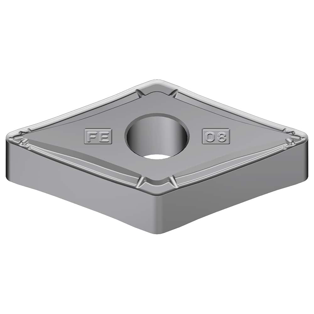 DNMG441EFE AC8015P Carbide Turning Insert Absotech Finish, 0.6102″ Long, 1/2″ Inscribed Circle, 0.0157″ Corner Radius, 1/4″ Thick, 55° Included Angle, Series AC8000P