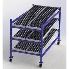UNEX Manufacturing - Steel Shelving Type: Mobile Gravity Rack Starter or Add-On: Starter Unit - USA Tool & Supply