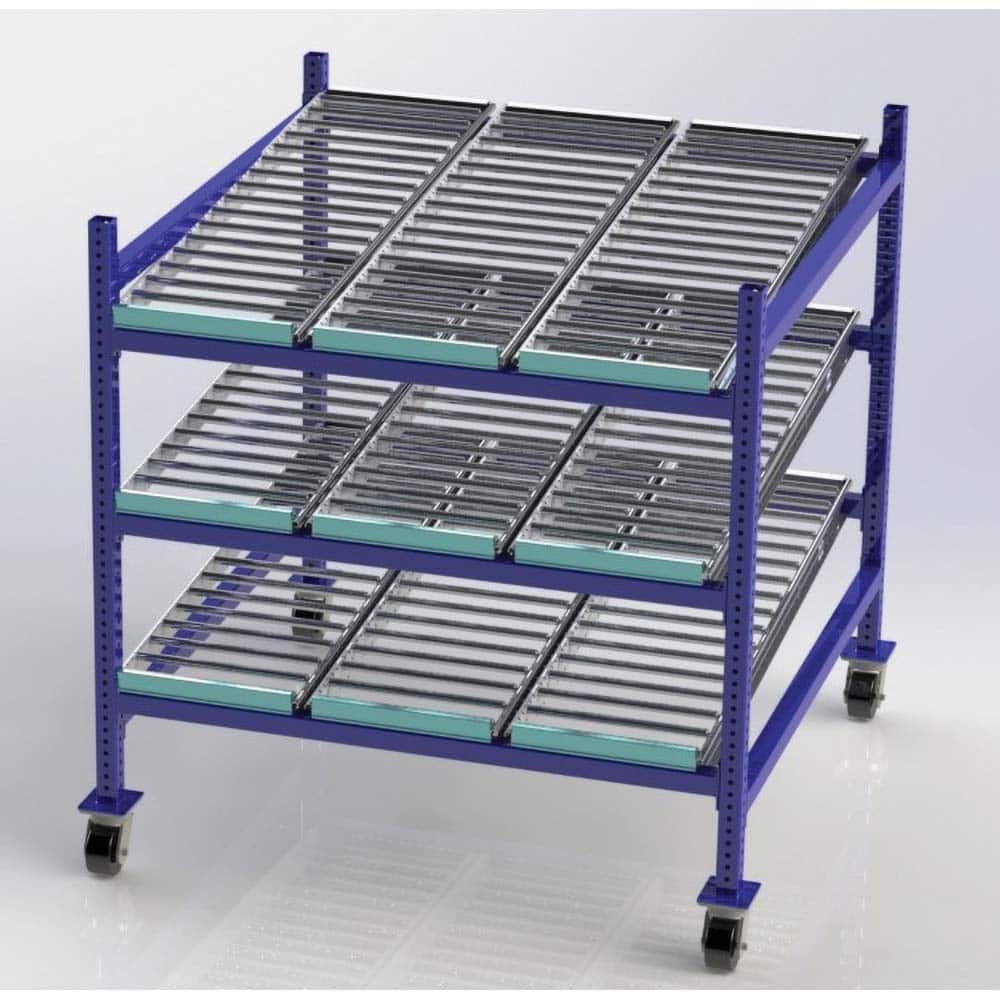 UNEX Manufacturing - Steel Shelving Type: Mobile Gravity Rack Starter or Add-On: Starter Unit - USA Tool & Supply