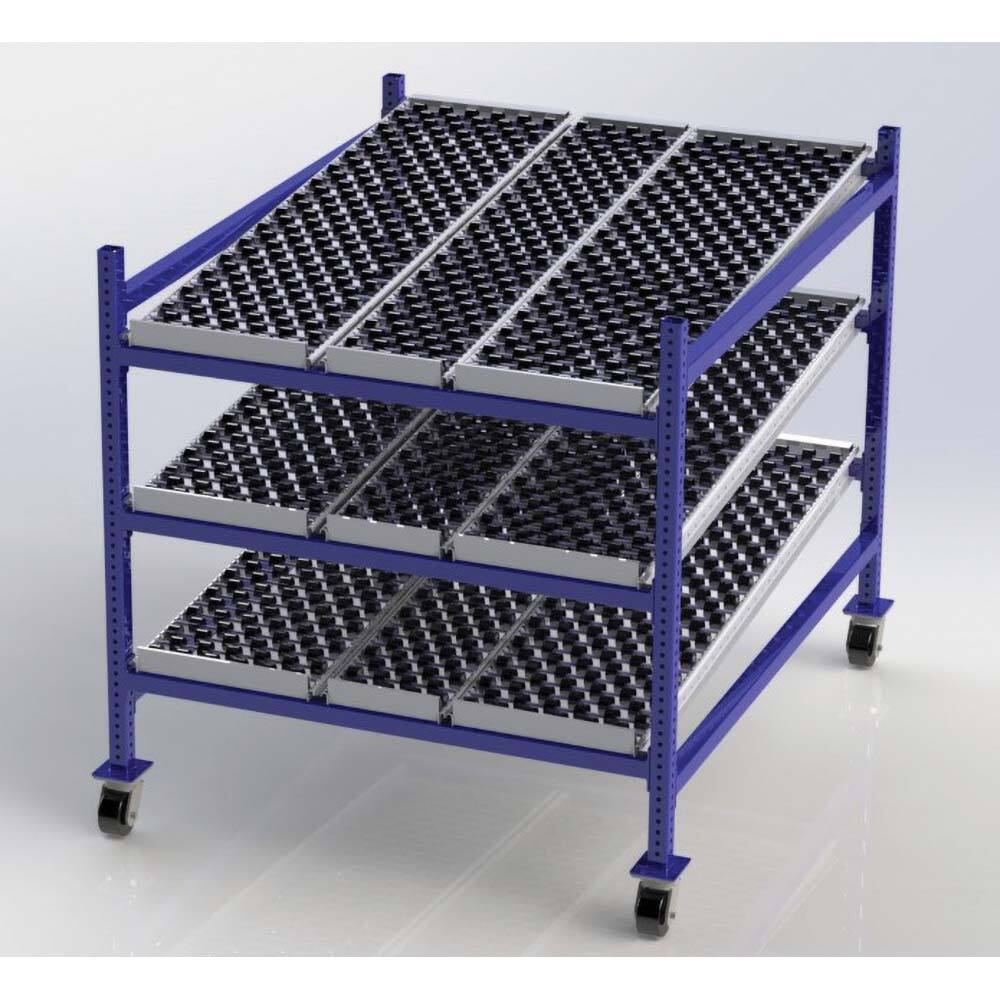 UNEX Manufacturing - Steel Shelving Type: Mobile Gravity Rack Starter or Add-On: Starter Unit - USA Tool & Supply