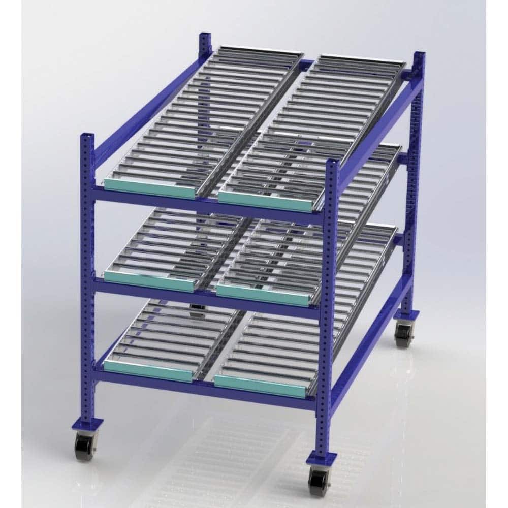 UNEX Manufacturing - Steel Shelving Type: Mobile Gravity Rack Starter or Add-On: Starter Unit - USA Tool & Supply