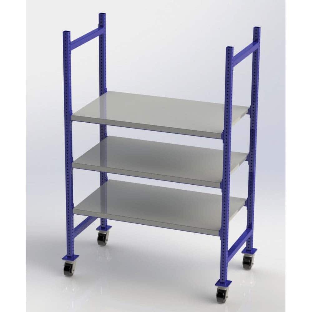 UNEX Manufacturing - Steel Shelving Type: Mobile Pick Tray Rack Starter or Add-On: Starter Unit - USA Tool & Supply
