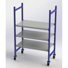 UNEX Manufacturing - Steel Shelving Type: Mobile Pick Tray Rack Starter or Add-On: Starter Unit - USA Tool & Supply