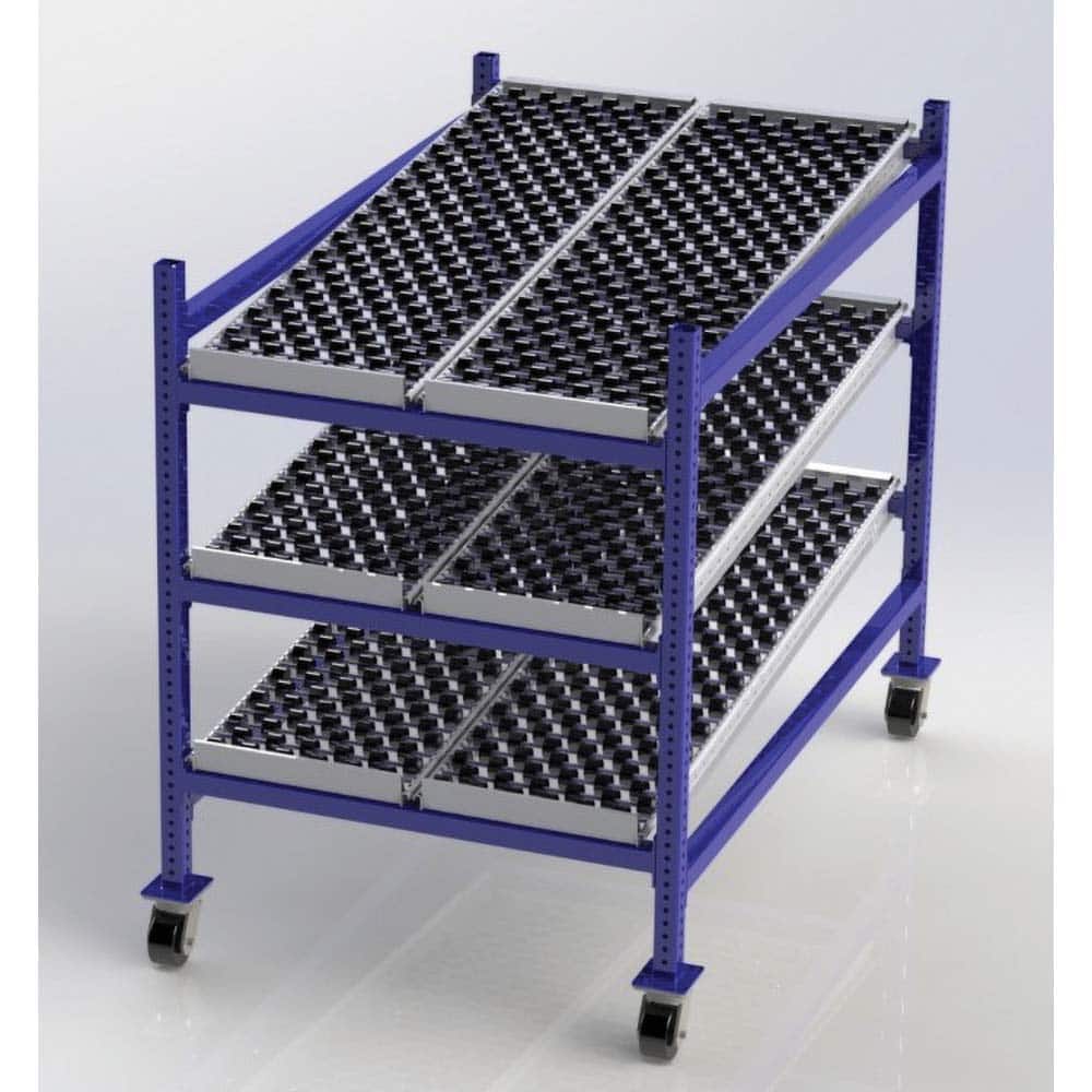 UNEX Manufacturing - Steel Shelving Type: Mobile Gravity Rack Starter or Add-On: Starter Unit - USA Tool & Supply