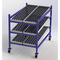 UNEX Manufacturing - Steel Shelving Type: Mobile Gravity Rack Starter or Add-On: Starter Unit - USA Tool & Supply