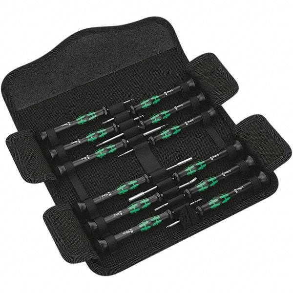 Wera - Screwdriver Sets Screwdriver Types Included: Phillips; Slotted; Microstix; TorxPlus; Torx Number of Pieces: 12 - USA Tool & Supply