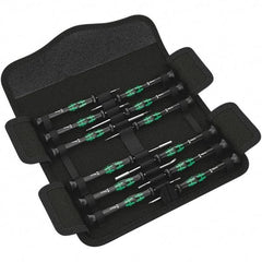 Wera - Screwdriver Sets Screwdriver Types Included: Phillips; Slotted; Microstix; TorxPlus; Torx Number of Pieces: 12 - USA Tool & Supply