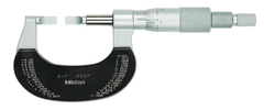 0 - 1'' Measuring Range -  .0001 Graduation - Ratchet Thimble - High Speed Steel Face - Blade Micrometer - USA Tool & Supply