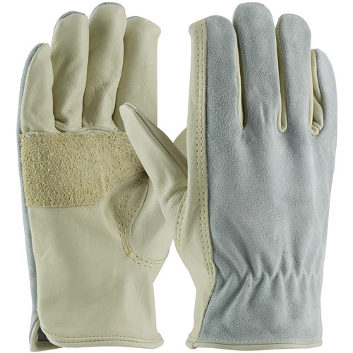 ‎122-169/XL Gloves /Liners - Anti-Vibration Leather Driver's Style - Top Grain Palm - Split Back