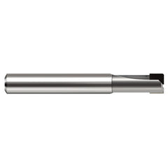Diamond End Mills for Non-Ferrous Materials - PCD Diamond - 0.5000″ (1/2″) Cutter Diameter × 0.0300″ Radius × 0.2500″ (1/4″) Length of Cut PCD Corner Radius End Mill, 2 Flutes - Exact Industrial Supply