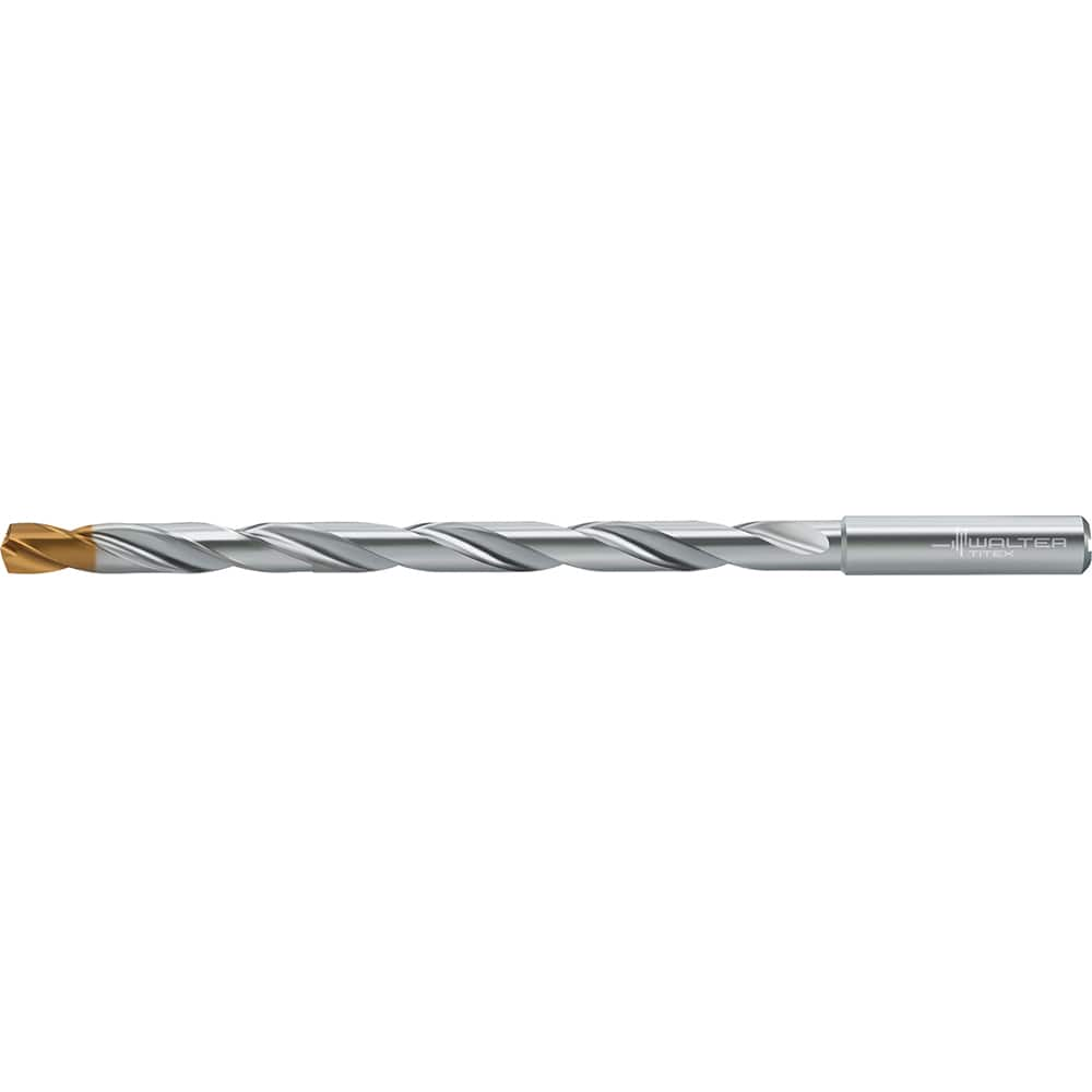 Extra Length Drill Bit: 0.6496″ Dia, 140 °, Solid Carbide TiSiAlCrN Finish, 9.213″ Flute Length, 11.22″ OAL, Straight-Cylindrical Shank, Series DC160-12-A1