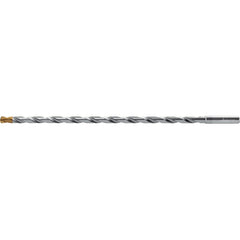 Extra Length Drill Bit: 0.125″ Dia, 140 °, Solid Carbide TiSiAlCrN Finish, 4.016″ Flute Length, 5.827″ OAL, Straight-Cylindrical Shank, Series DC160-25-A1