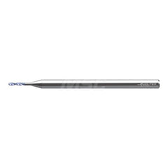 Micro Drill Bit: 0.0433″ Dia, 150 °, Solid Carbide AlCrN Finish, 2.008″ OAL, RH Cut, Straight-Cylindrical Shank, Series DB131-02-A0