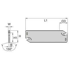 12251344000 W TOOLHOLDER - Exact Industrial Supply