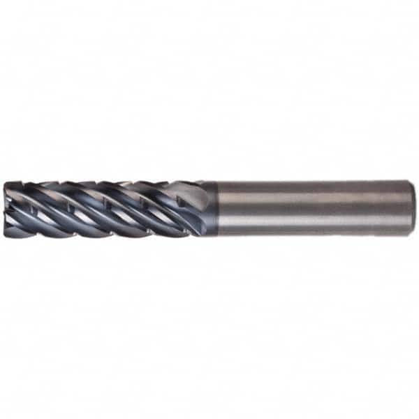 Kennametal - 5/8" Diam 6 Flute Solid Carbide 0.03" Corner Radius End Mill - USA Tool & Supply