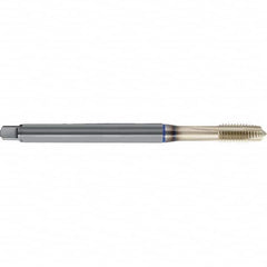 Spiral Point Tap: M8 x 1.25, Metric, 3 Flutes, Plug, 6HX, Sirius Finish 17 mm Thread Length, 180 mm OAL, Right Hand, D6/D7, Series 4645