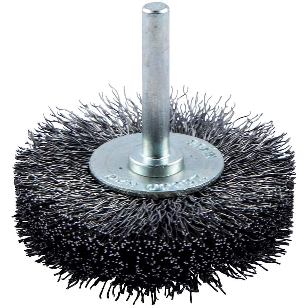 Norton - 2-1/2" OD, Crimped Carbon Wheel Brush - USA Tool & Supply