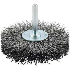 Norton - 3" OD, Crimped Carbon Wheel Brush - USA Tool & Supply