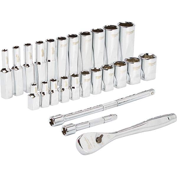 Milwaukee Tool - Socket Sets Measurement Type: SAE Drive Size: 1/4 - USA Tool & Supply