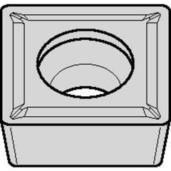 SCMT 432 Single-sided|T TN20K, 1/32″ Corner Radius, 3/16″ Thick, 1/2″ Inscribed Circle, TiN, Square, Turning Indexable Insert - USA Tool & Supply