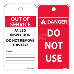 Inspection Tag: Poly, ″DANGER″ English