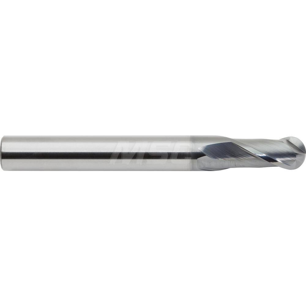 M.A. Ford - Ball End Mills; Mill Diameter (mm): 10.00 ; Mill Diameter (Decimal Inch): 0.3937 ; Number of Flutes: 2 ; Length of Cut (mm): 15.0000 ; Material: Solid Carbide ; Overall Length (mm): 75.0000 - Exact Industrial Supply