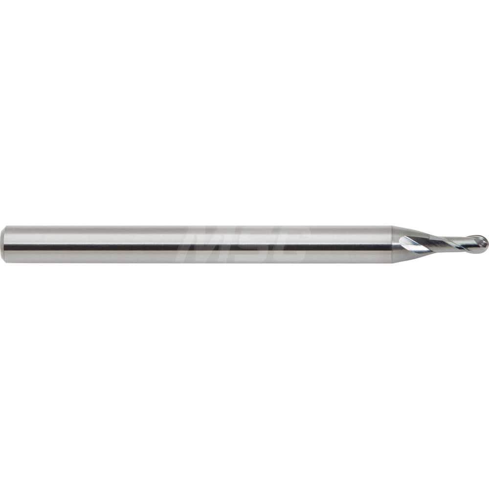 M.A. Ford - Ball End Mills; Mill Diameter (mm): 4.00 ; Mill Diameter (Decimal Inch): 0.1575 ; Number of Flutes: 2 ; Length of Cut (mm): 6.0000 ; Material: Solid Carbide ; Overall Length (mm): 50.0000 - Exact Industrial Supply