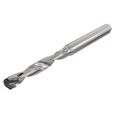 Replaceable Tip Drill: 9 to 9.4 mm Drill Dia, 46.35 mm Max Depth, 10 mm Straight-Cylindrical Shank Uses ICP Inserts, 96.8 mm OAL, Through Coolant