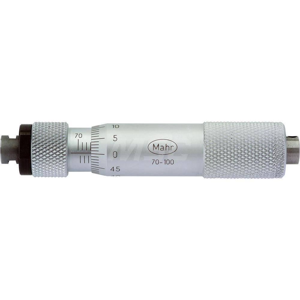 Mahr - Mechanical Inside Micrometers; Type: Inside Micrometer ; Minimum Measurement (Decimal Inch): 2.7500 ; Minimum Measurement (mm): 70 ; Maximum Measurement (mm): 100 ; Graduation (Decimal Inch): 0.0004 ; Graduation (mm): 0.01 - Exact Industrial Supply