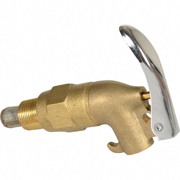 Vestil - 3/4" NPT Brass Adjustable Drum Faucet - 4" Long Extension - USA Tool & Supply