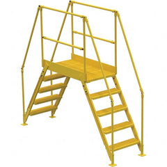 Vestil - 92-7/8" High 500 Lb Capacity 5 Step Crossover Bridge - USA Tool & Supply