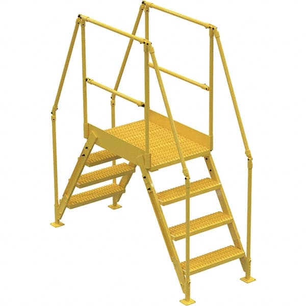 Vestil - 82-7/8" High 500 Lb Capacity 4 Step Crossover Bridge - USA Tool & Supply