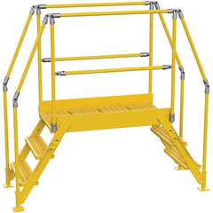 Vestil - 72-7/8" High 500 Lb Capacity 3 Step Crossover Bridge - USA Tool & Supply